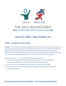 2015 Roundtable Meeting Package