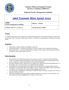 Blunt Agonal Arrest (Adult)