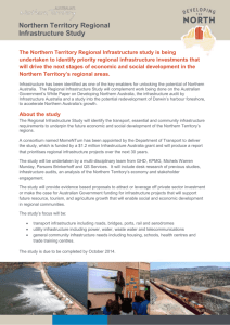 Northern Territory Regional Infrastructure Study