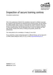 Inspection of secure training centres consultation