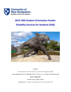 Disability Services for Students (DSS)