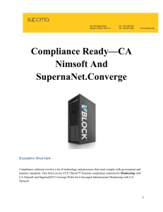 ComplianceReady-CA Nimsoft and SupernaNet.Converge
