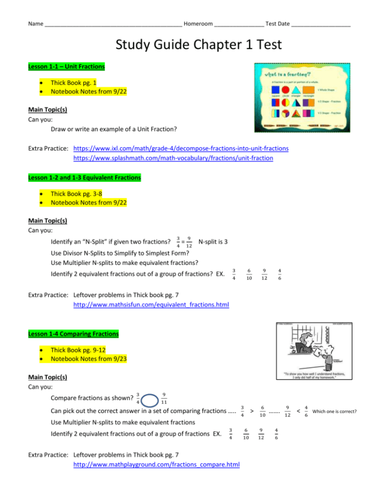 Study Guide Chapter 1 Test