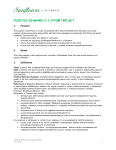 Positive Bahaviour Support Policy