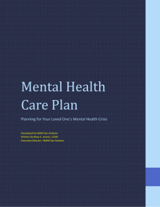 Mental Health Care Plan