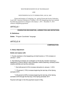 Memorandum of Agreement - Wentworth Institute of Technology