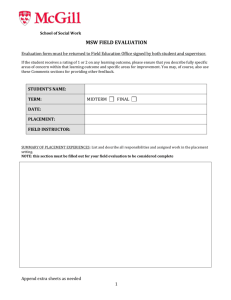 MSW Field Evaluation (PDF fillable)