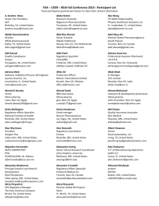 REdI Fall Conference 2015 - Participants List