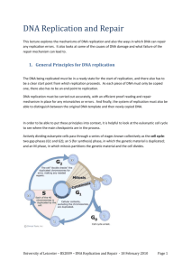 DNA Repair - University of Leicester