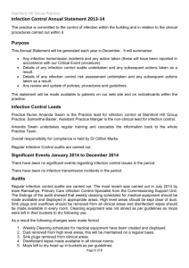 Infection Control Annual Statement Dec 2014