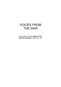Voices from the war * Papua New Guinean stories of the Kokoda