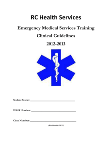 EMT-B Clinical Guidelines - 147.5 KB