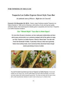 "Street Style" Taco Bar is Now Open!