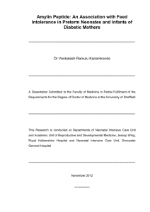 Amylin Peptide: Dissertation