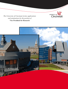 The University of Cincinnati invites applications and nominations for