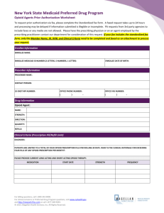 Opioid Agents Prior Authorization Worksheet for Prescribers