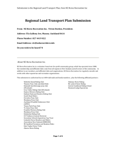 Regional Land Transport Plans