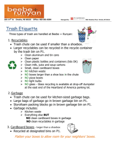 Trash Etiquette - Omaha - Beebe and Runyan Condominiums