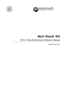 Key Performance Measures Manual - Main Roads Western Australia