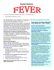 Fever Pamphlet - Bayside Pediatrics