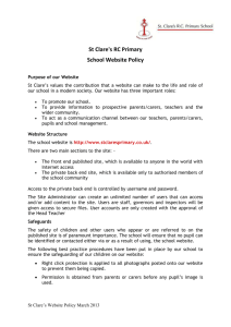 St Clare`s RC Primary School Website Policy