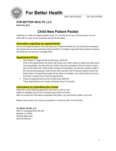 Child New Patient Packet