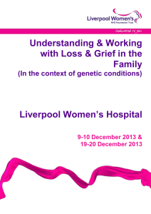 Liverpool Counselling Course - Association of Genetic Nurses and