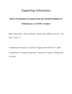 Direct Formation of Acetate from the Partial Oxidation of Ethylene on