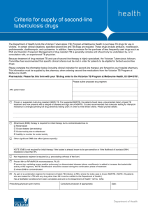 Criteria for Supply Form - The Royal Melbourne Hospital