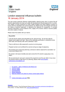 London seasonal influenza bulletin