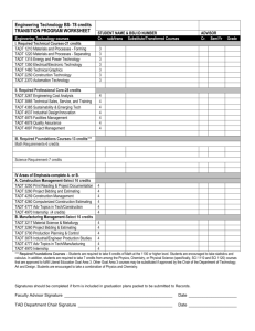 Advising Worksheet - Bemidji State University