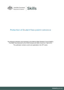 Protection of student fees paid in advance