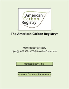 Annex to Template for New Forestry Methodologies