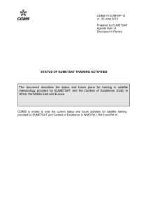 Status of EUMETSAT training activities