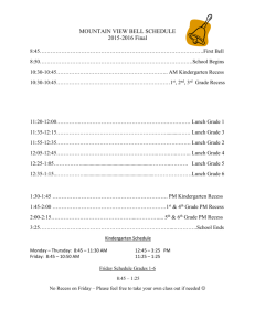 Bell Schedule 2015-2016