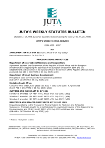 juta`s weekly statutes bulletin