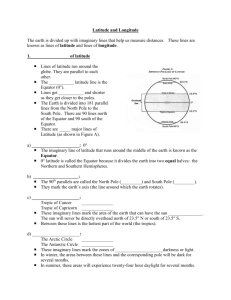 Handouts - Latitude and Longitude