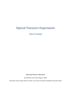 Optical Tweezers Manual (4) - Engineering Science Capstone