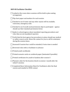 Facilitator Checklist