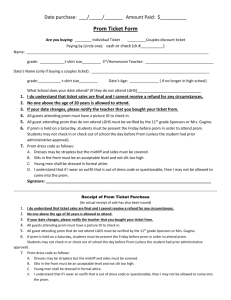 Prom Ticket Form - Henry County Schools