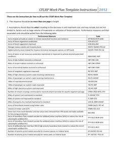 CFLRP Work Plan Template Instructions 2012