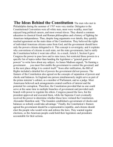The Ideas Behind the Constitution