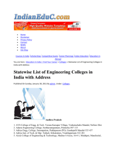Colleges - Entrance Exams 2015 Education and Career in India