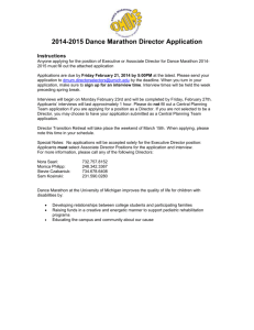 2014-2015 Dance Marathon Director Application