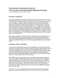 Preservation Assessment Survey GWBHS