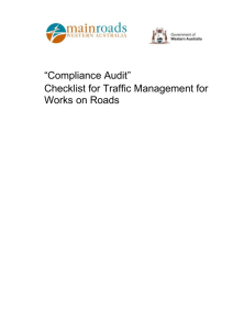 Compliance Audit Checklist - Main Roads Western Australia