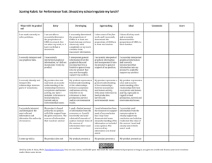 Student-friendly rubric for middle school GMO task