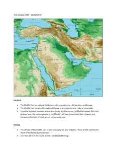 Middle east Geography