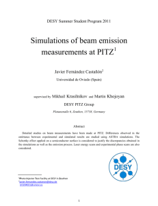 DESY Summer Student Program 2011 Simulations of beam