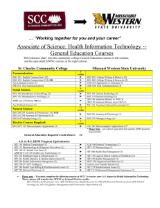 General Education Courses - Missouri Western State University